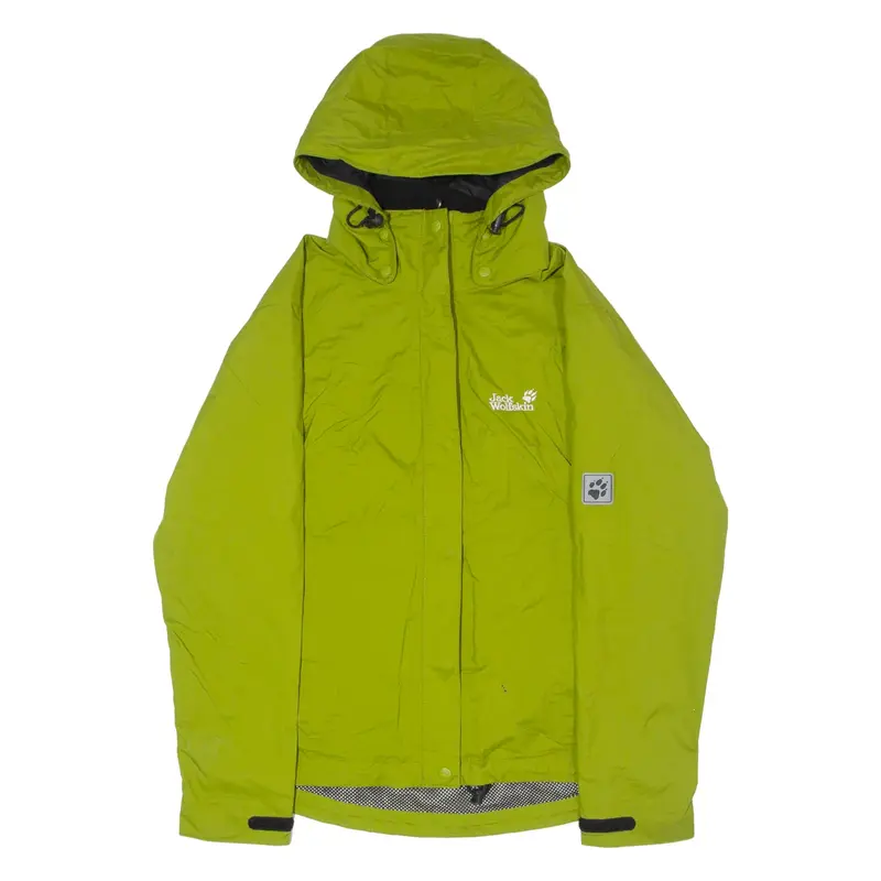 JACK WILLS Womens Rain Jacket Green Hooded UK 10