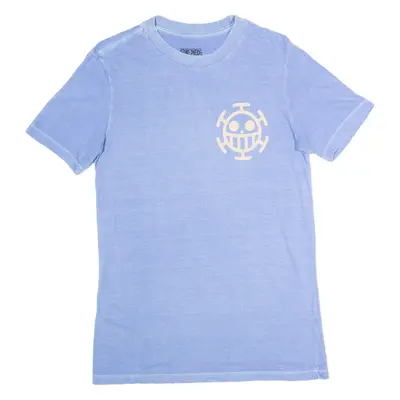 ONE PIECE Anime Mens T-Shirt Blue Crew Neck XS