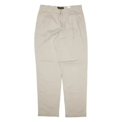 TIMBERLAND Trousers Beige Loose Tapered Mens W36 L33