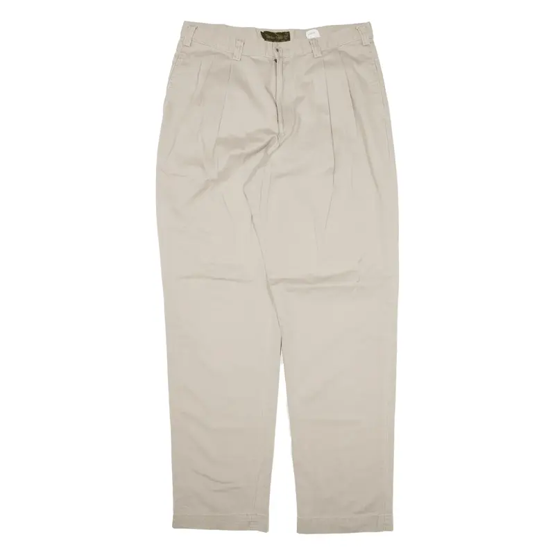 TIMBERLAND Trousers Beige Loose Tapered Mens W36 L33