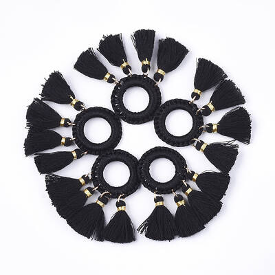 Polycotton(Polyester Cotton) Tassels Pendants
