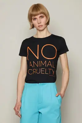 No Animal Cruelty T-Shirt (Black) | size: L