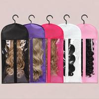 Wig Storage Bag Plastic Cover, 5pcs/set Zipper Transparent Dustproof Wig Storage Bag, Hair Extension Hanger, Wig Tool, Wigs A...