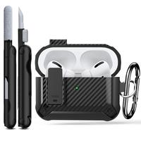 AirPod Pro Case Cover with Cleaner Kit - Shockproof Protection & Keychain - Compatible with AirPod Pro 2nd Generation Case (2...