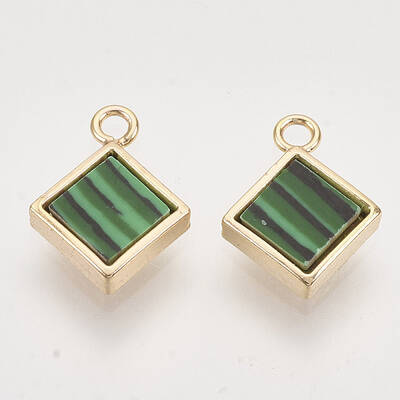 Synthetic Malachite Charms