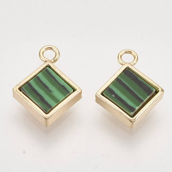 Synthetic Malachite Charms