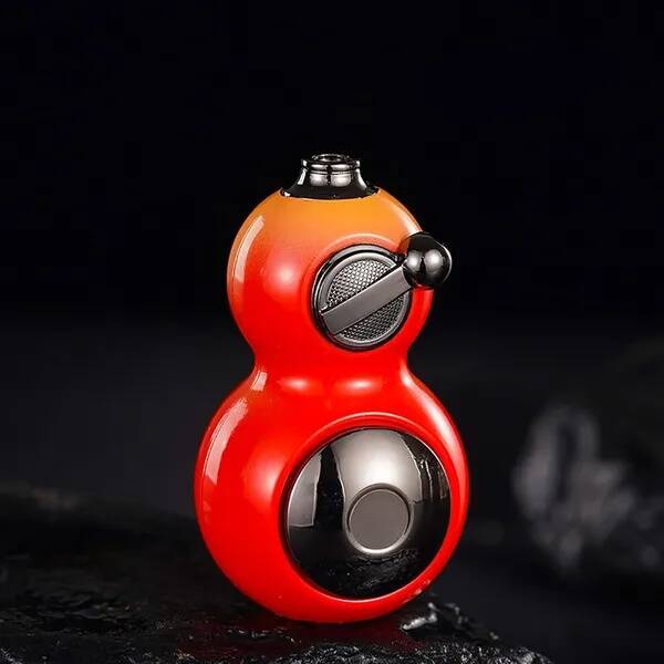 Black Myth Gourd Torch Lighter Windproof Metal Refillable Butane Lighter with Adjustable Flame