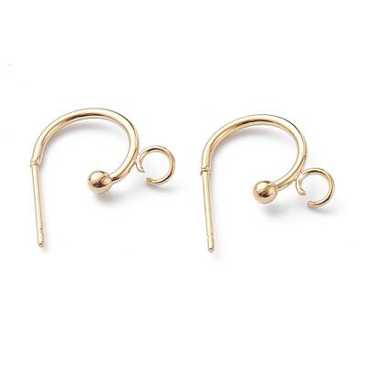 304 Stainless Steel Half Hoop Earrings