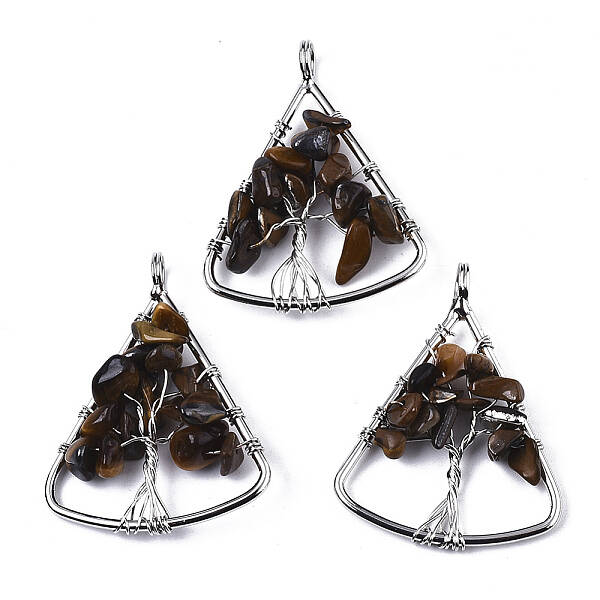 Natural Tiger Eye Big Pendants