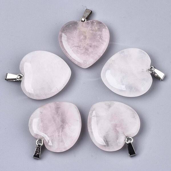 Natural Rose Quartz Pendants
