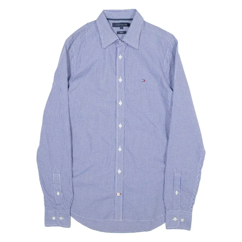 TOMMY HILFIGER Slim Fit Mens Shirt Blue Long Sleeve S