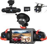 360° Dash Cam Front and Rear Inside,4 Channel 3\