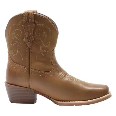 JUSTIN Cowboy Boots Brown Leather Womens UK 5