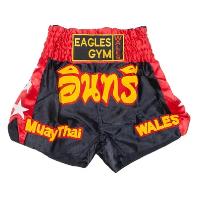 EAGLES GYM Thai Boxing Mens Sports Shorts Red Relaxed XS W22