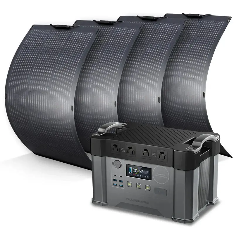ALLPOWERS Solar Generator Kit 2400W (S2000 Pro + SF100 100W Flexible Solar Panel)