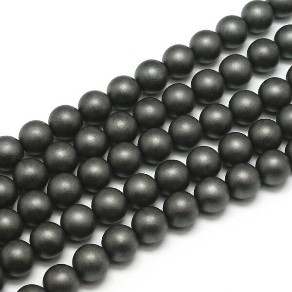 Frosted Non-magnetic Synthetic Hematite Round Bead Strands