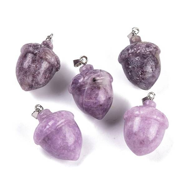 Natural Lepidolite Pendants