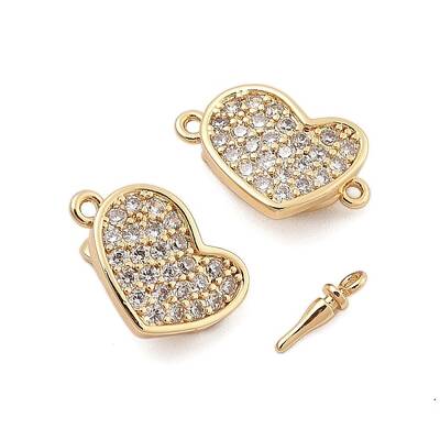 Brass Micro Pave Clear Cubic Zirconia Box Clasps