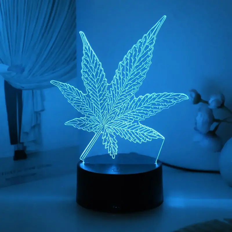 3D Maple Leaf Design Night Light, USB Powered/Batteries Required Creative LED Night Light, Decorative Light for Home Bedroom,...
