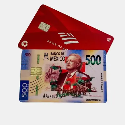 500 Pesos Mexicanos Debit Credit Card Skin Decal