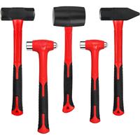 5- Hammer Set, 16oz Ball Peen Hammer | 32oz Ball Peen Hammer | 32oz Rubber Mallet | 3lb Sledge Hammer | 3lb Cross Peen Hammer...