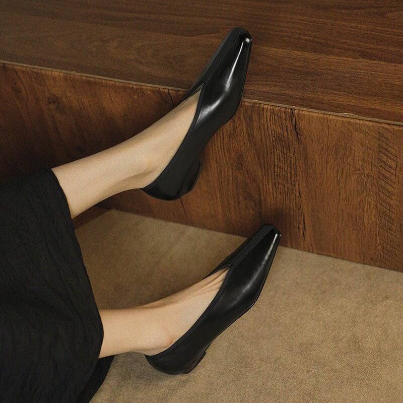 CHIKO Bayarmaa Pointy Toe Block Heels Pumps Shoes