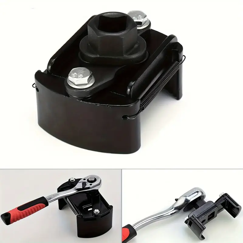 2-Prong Universal Oil Filter Wrench - Adjustable, Hydraulic, Forward and Reverse Multi-Function Car Oil Filter Removal Compon...