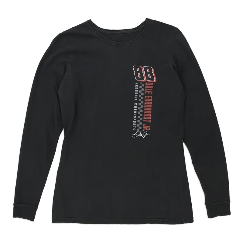 Dale Earnhardt Jr. Nascar Nascar Long Sleeve T-Shirt - Medium Black Cotton