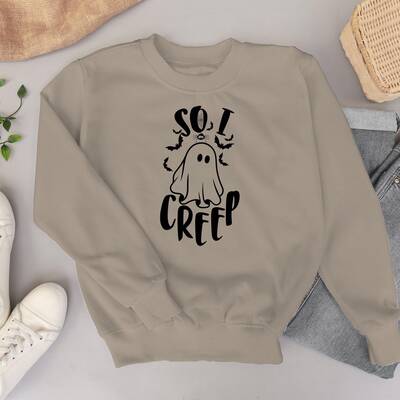 So I Creep Halloween Sweatshirt, Halloween Hoodie, Halloween sweat Gift, Funny Halloween Sweatshirt, Fall Sweatshirt