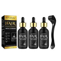 3 Counts Sefudun 5% Minoxidil Hair/Beard Care Serum with Hair Roller, Gifts for Men Dad Him Boyfriend Husband Brother,Birthda...
