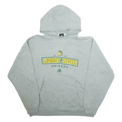 ADIDAS Mens Grey Hoodie USA L