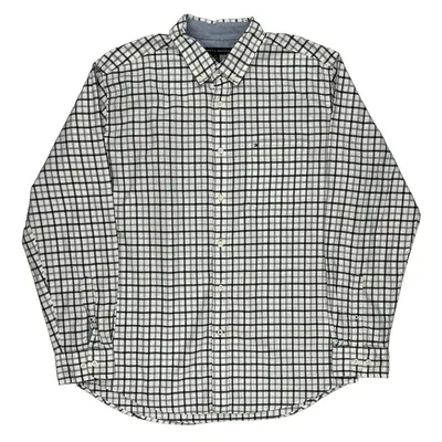 Tommy Hilfiger Checked Shirt - Large White Cotton