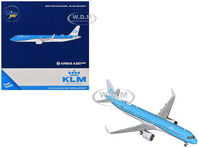 Airbus A321neo Commercial Aircraft KLM Royal Dutch Airlines (PH-AXA) Blue and White 1/400 Diecast Model Airplane by GeminiJet...