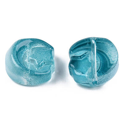 Transparent Spray Painted Glass Beads
