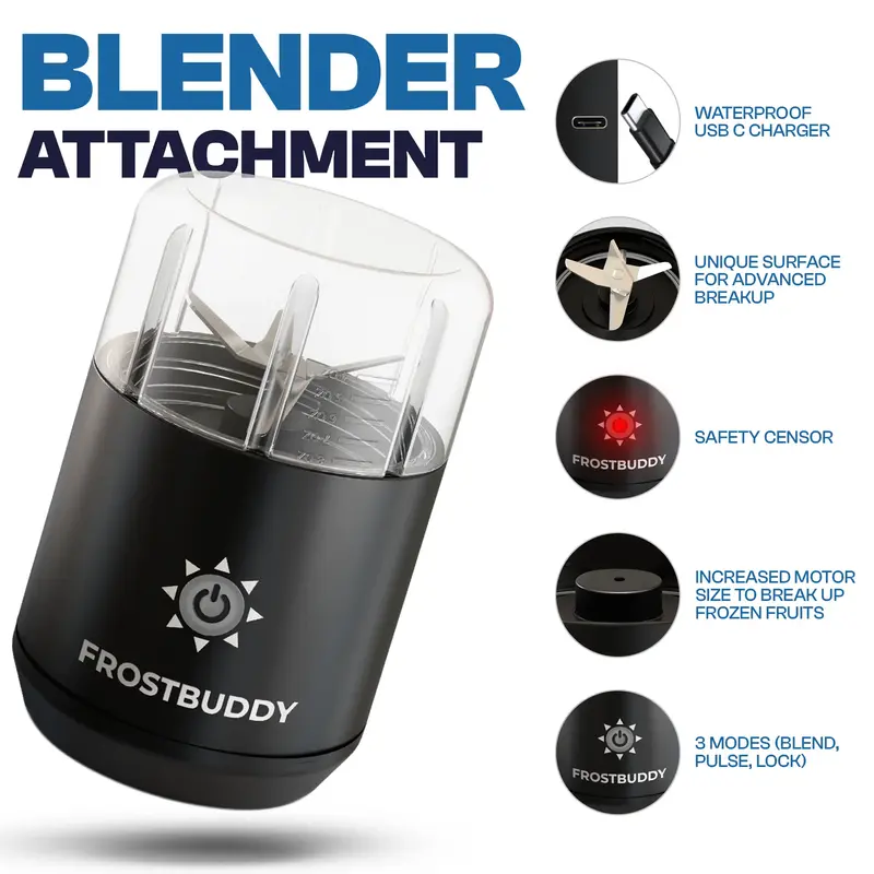 Blender Buddy | Blender Attachment For Universal XL | Protein shakes, Smoothies, Cocktails, Milkshakes | USB-C