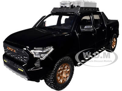 2024 Toyota Tacoma Trailhunter Edition Pickup Truck Black 1/24 Diecast Model Car