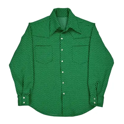 Unbranded Polka Dot Shirt - Large Green Cotton Blend
