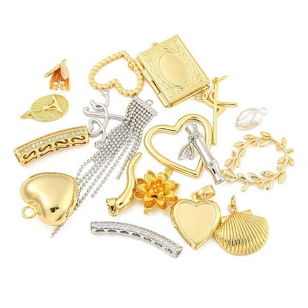 Brass DIY Pendant & Beads Jewerly Making Findings Kits