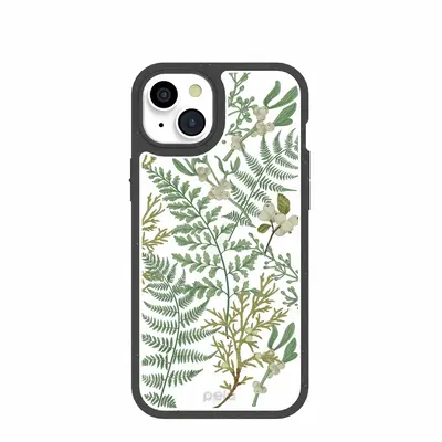 Clear Herbarium iPhone 15 Plus Case With Black Ridge