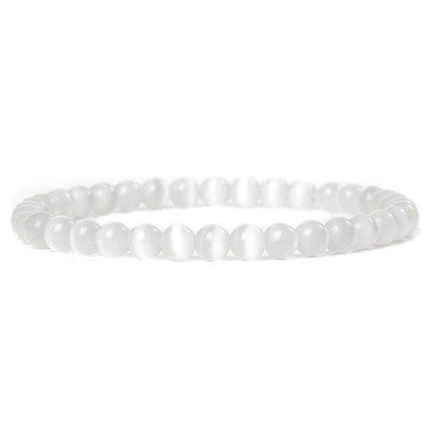 Cat Eye Round Beaded Stretch Bracelet
