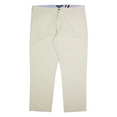 TOMMY HILFIGER Chino Mens Trousers Cream Regular Straight W38 L30