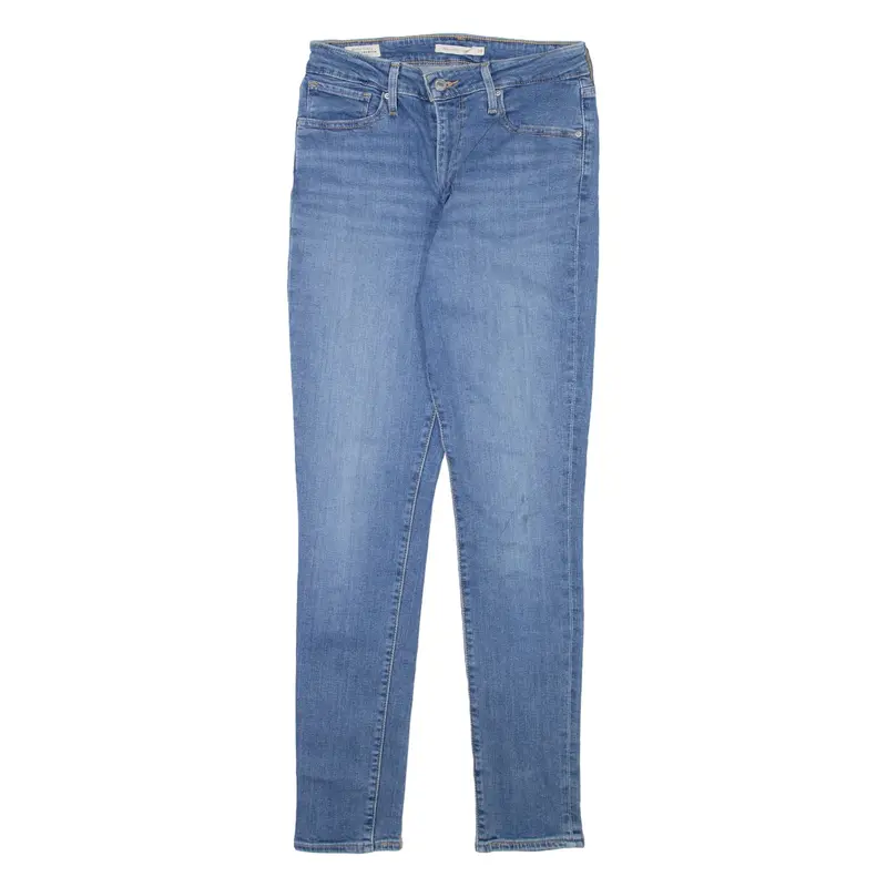LEVI'S 721 High Rise Big E Womens Jeans Blue Slim Skinny W29 L30