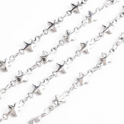 Non-Tarnish 201 Stainless Steel Star & Oval Link Chains