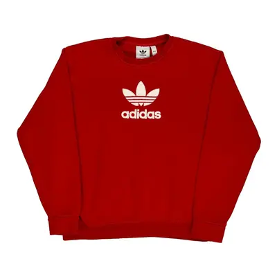 Adidas Sweatshirt - Medium Red Cotton