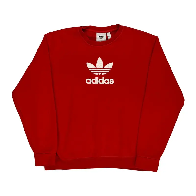 Adidas Sweatshirt - Medium Red Cotton