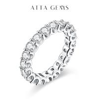 Round Cut 3.5mm Etenity Synthetic Moissanite Ring Band D Color VVS1 Engagement Wedding Bands For Women Birthday Gift R053