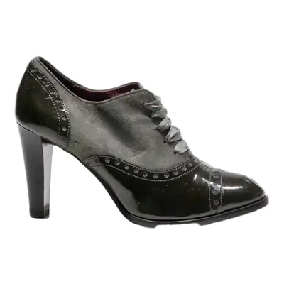COACH Ankle Boots Grey Leather Womens UK 4.5