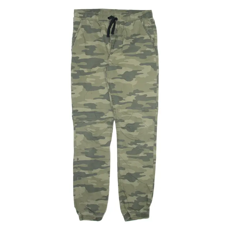 C&A Camo Mens Trousers Green Regular Tapered W30 L31