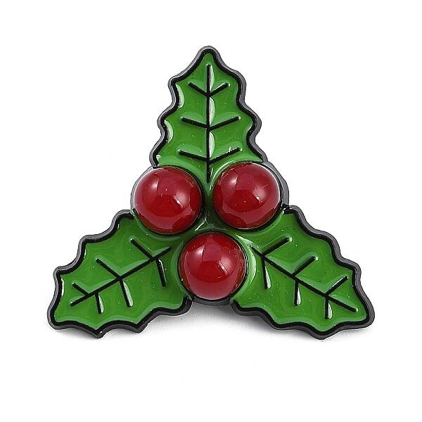 Christmas Theme Pine Leaf Enamel Pins