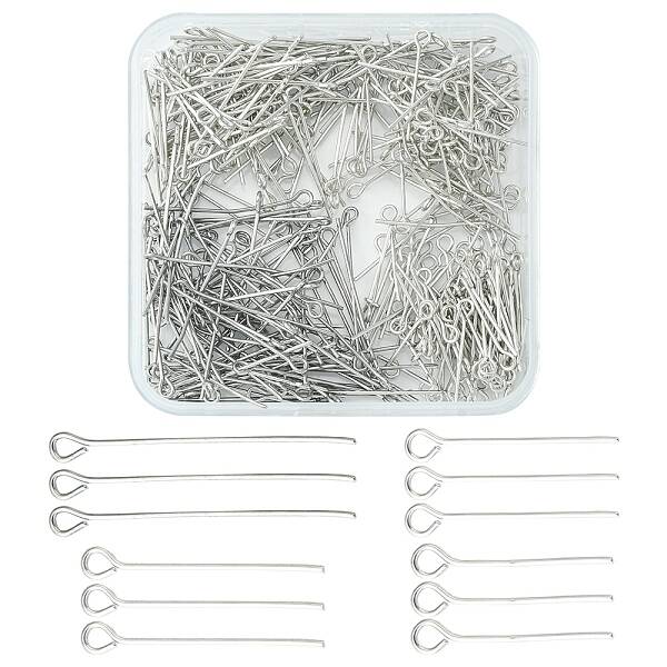 400Pcs 4 Styles Iron Eye Pins